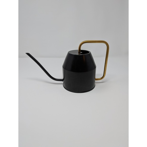 IKEA VATTENKRASSE Metal Watering Can Black & Gold Garden Plants Minimalist - Picture 1 of 6